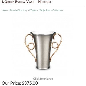 L’Objet Large Vase silver and Gold